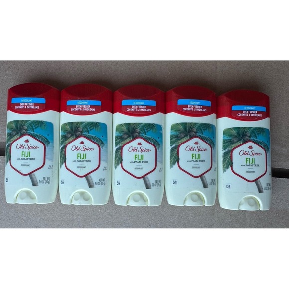 5 Old Spice Fiji with Palm Tree Deodorant Antiperspirant 3.4 oz. - Picture 1 of 4